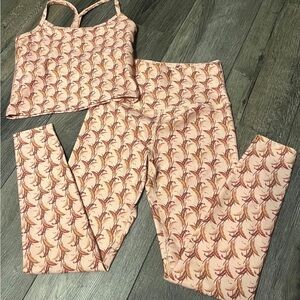 Pink beyond yoga set